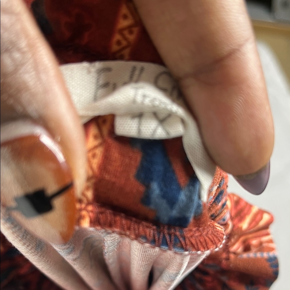Bohemian Rust Printed Drawstring Joggers - Picture 5 of 7
